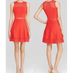 Ronny Kobo Mabel Fit & Flare Dress in Red - Size Small